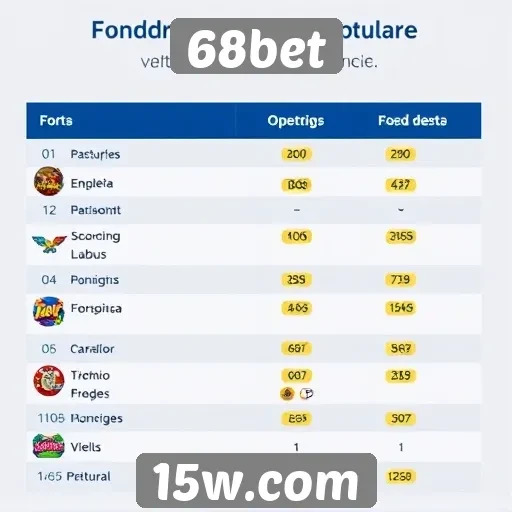 Comparativo entre jogos populares disponíveis no 68bet